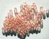 100 5mm Transparent Rose Cube Beads